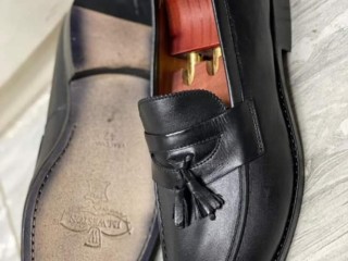 Chaussure mocassin en cuir véritable