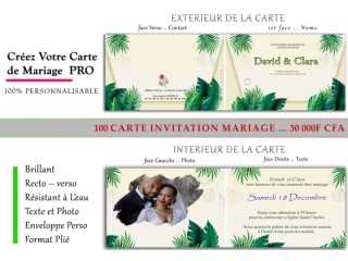 Faire part carte invitation mariage