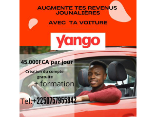Recrutement de chauffeurs pour Yango