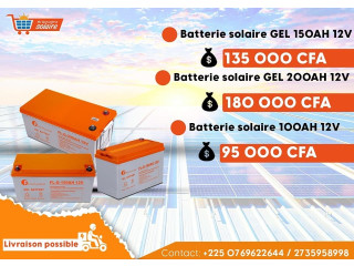 Batteries AGM/GEL, Batteries solaires