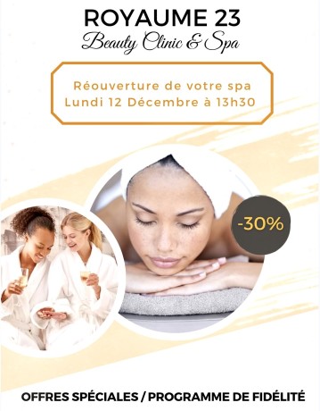 reouverture-du-royaume-23-beauty-clinic-spa-le-lundi-12-decembre-a-13h30-30-de-reduction-sur-nos-services-big-0