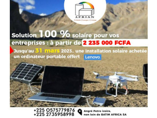 Installations 100% solaires