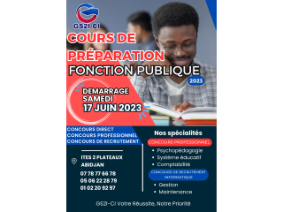 COURS DE PREPARATION FONCTION PUBLIQUE 2023