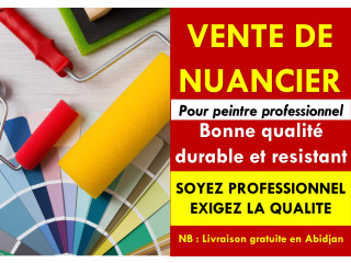 VENTE DE NUANCIER POUR PEINTRE PROFESSIONNEL