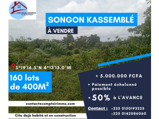 SONGON KASSEMBLE 160 lots de 400 m²