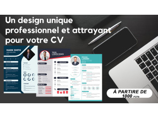 Confection de votre CV avec design professionnel et attrayant