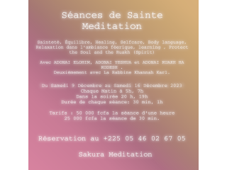Sakura meditation, Séance de sainte méditation