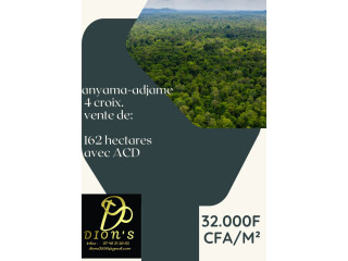 162 hectares en vente a anyama