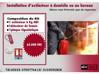 Vente de kit extincteur 6KG à Abidjan